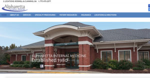 image of the home page of Alpharetta Internal Medicine