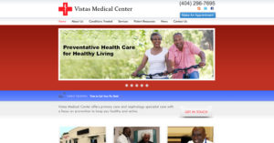 image of home page for Vistas Medical | Definitive Medical Marketing