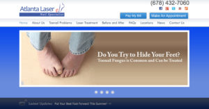 home page for Atlanta Laser Nail Specialist