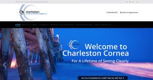 image of home page for Charleston Cornea | Definitive Medical Marketing
