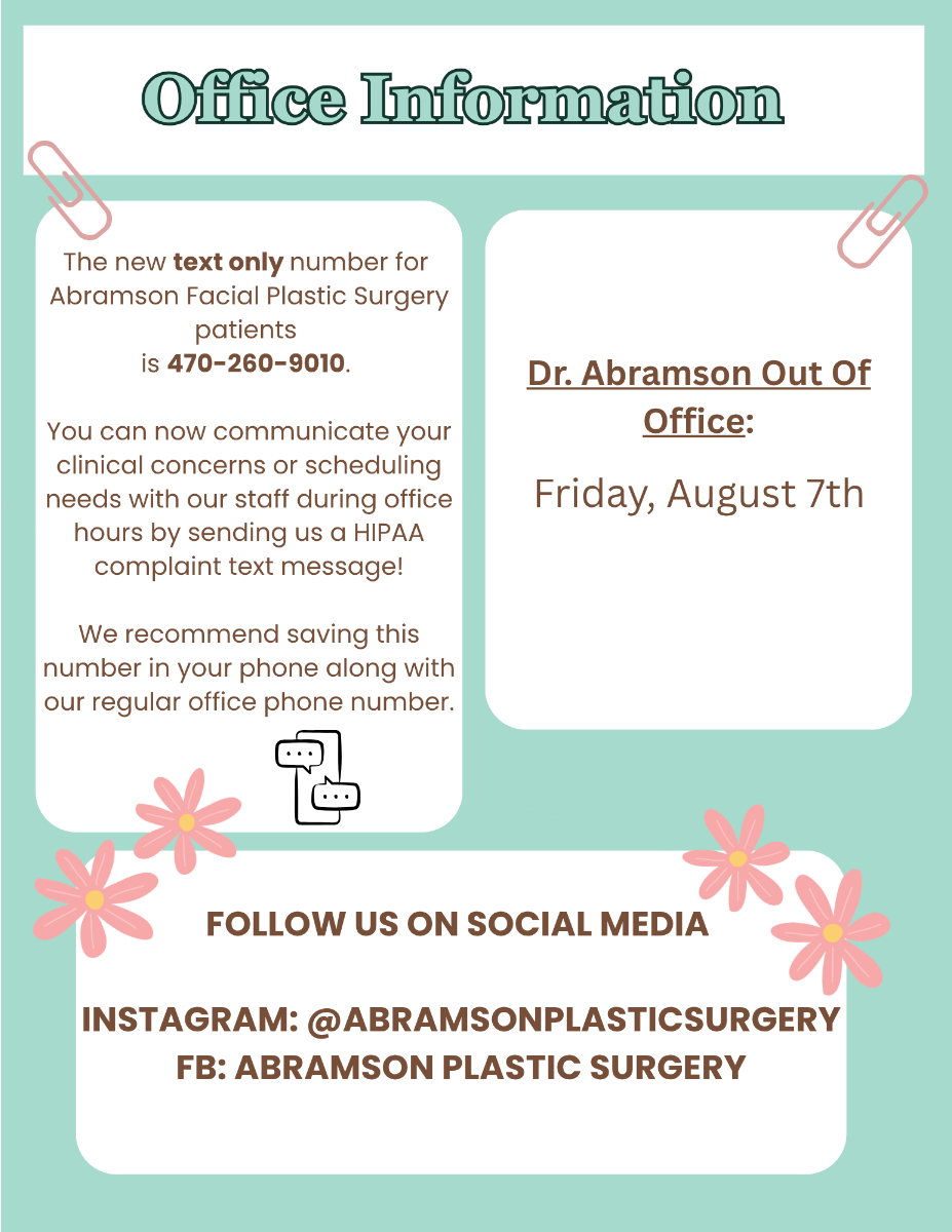 Abramson Facial Plastic Surgery E-Blast